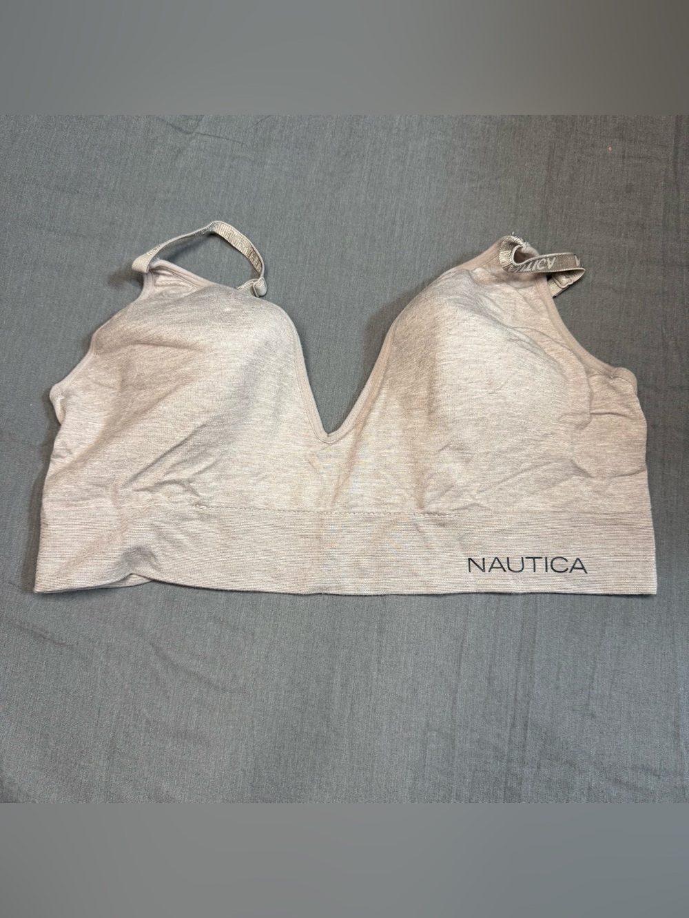 Nautica Light Purple Seamless V-Neck Bralette with Logo